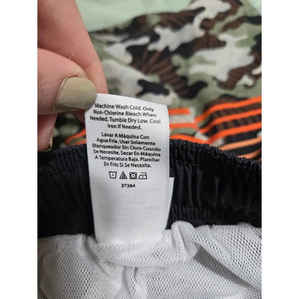 Wonder nation xs 4-5 boys camo swim trunks